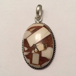 Stunning COPPER MOOKAITE and Sterling PENDANT
